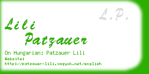 lili patzauer business card